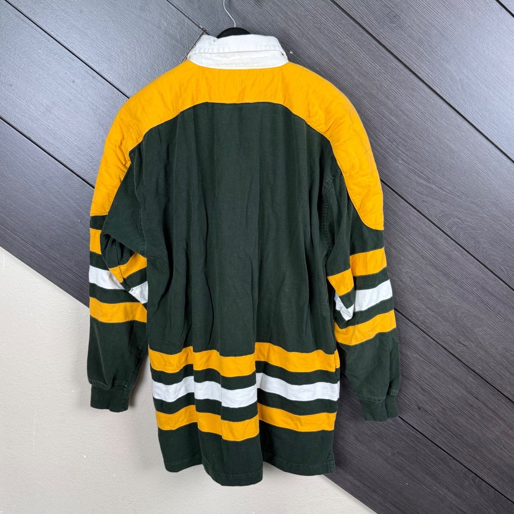 NFL Game Day Logo 7 Green Bay Packers Vintage Medium Padded Rugby Shirt 90's - Picture 5 of 7